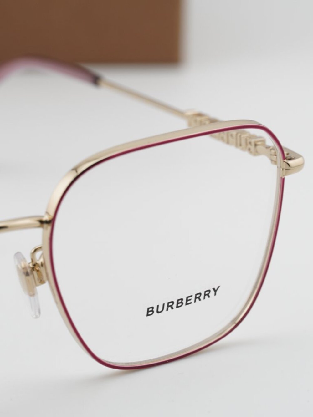 Burberry BE1382D 1357 Square Eyeglasses 55mm - Gold / Purple - Picture 9 of 10